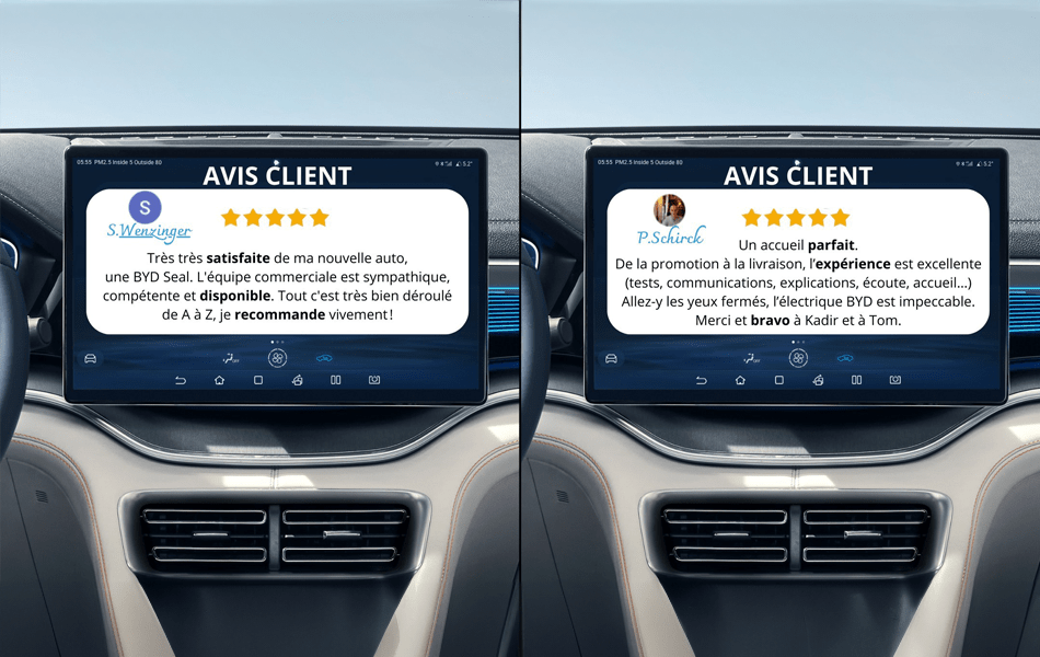 Avis Google sur la BYD Seal