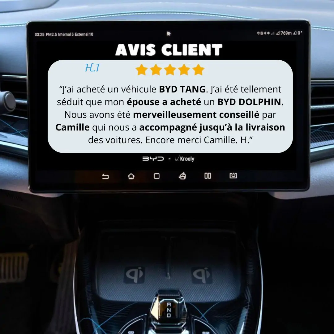 Avis client sur tableau de bord BYD Tang